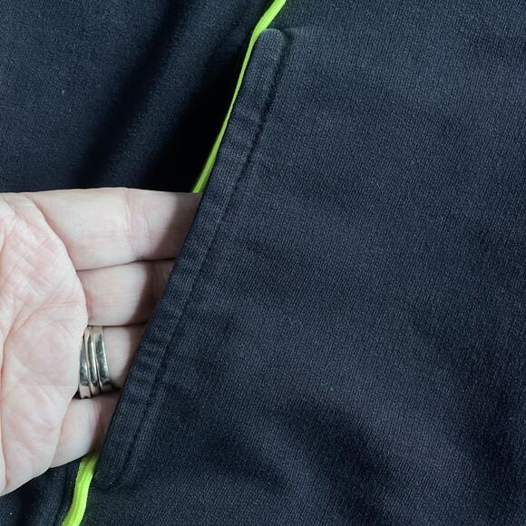 Catherines Jacket Womens 4X 30/32W Black Neon Green Zip Up Activewear Pockets - Picture 4 of 12